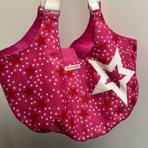 American Girl Pink & White Star Doll Carrier, Tote, Travel Bag
